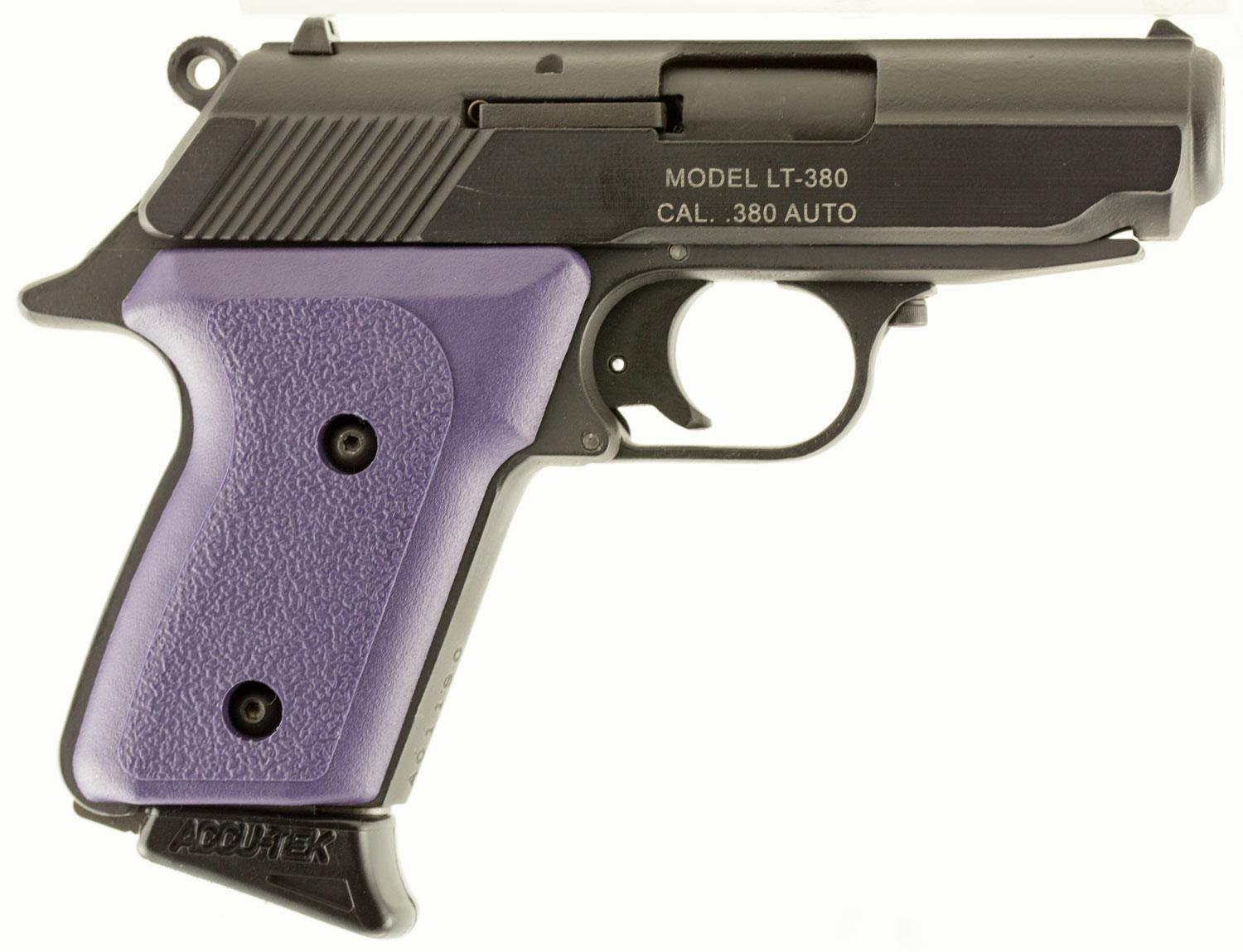 Excel Arms LT-380 Pistol AT38107, 380 ACP, 2.8", Purple Grips, Black Cerakote Finish, 6 Rds