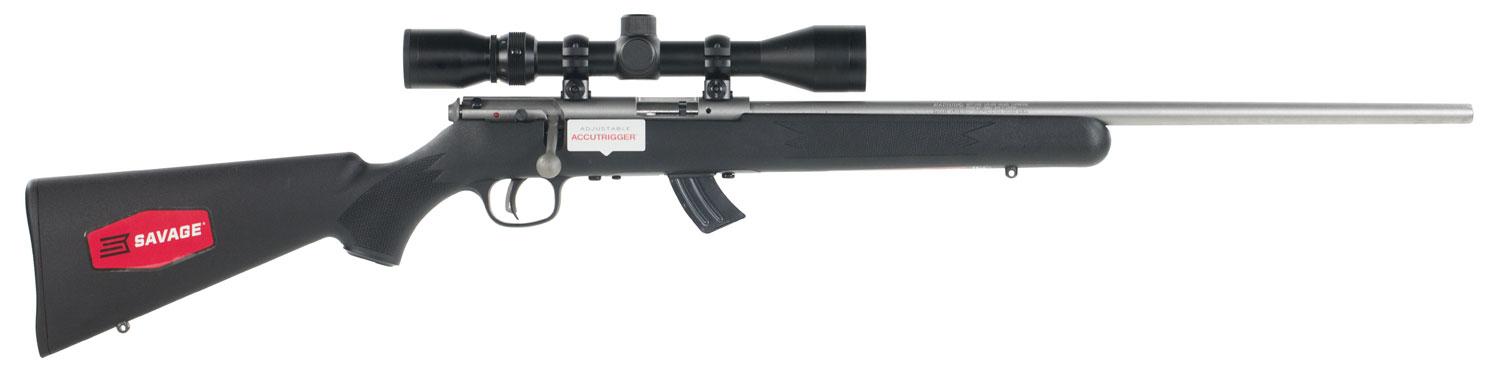Savage Mark II FFS Bolt Action Rifle 24715, 22 Long Rifle, 21", Black Synthetic Stock, Stainless Steel Finish, 10 Rd