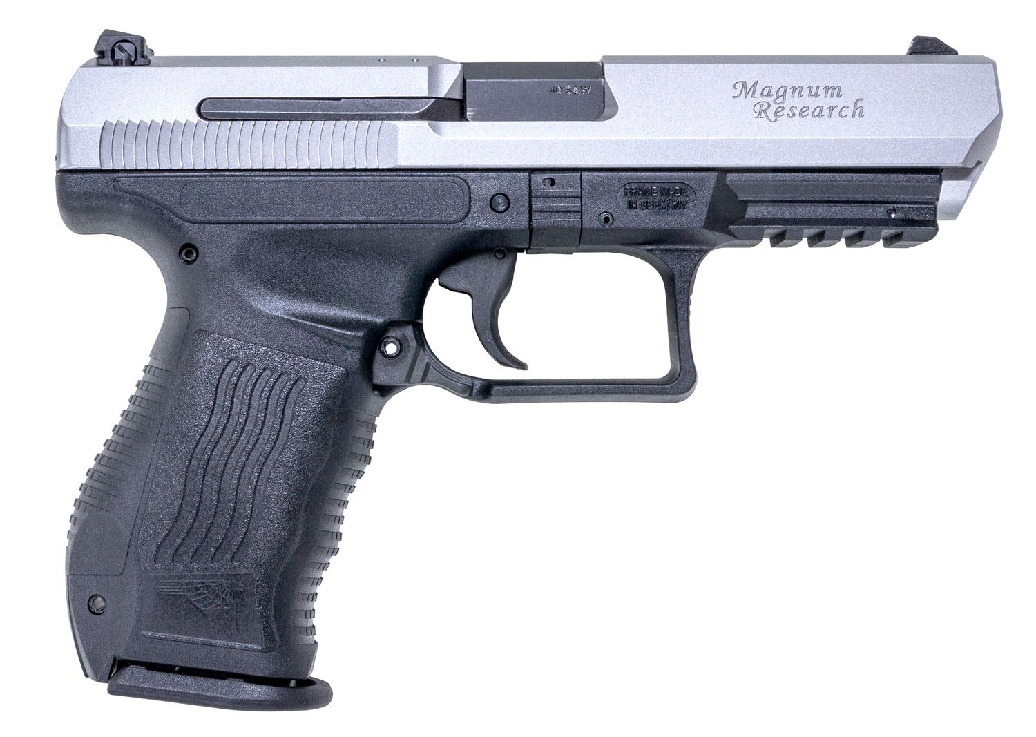 Mag Research Single/Double Action Pistol MRFA4010FL, 40 S&W, 4.5", Black Polymer Grips, Black Finish, 10 Rds