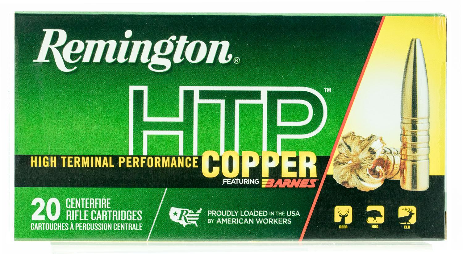 Remington HTP Copper Rifle Ammunition HTP308W, 308 Winchester, TSX, 168 GR, 2680 fps, 20 Rd/Bx