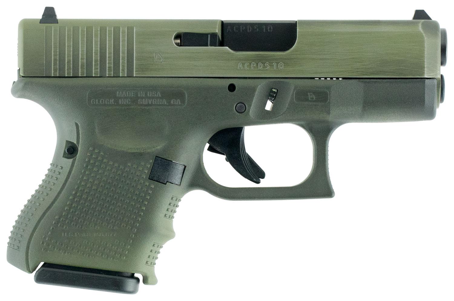 Glock 26 Gen4 Pistol UG2650204, 9mm, 3.5", Battleworn Grip, Battleworn Finish, 10 Rds