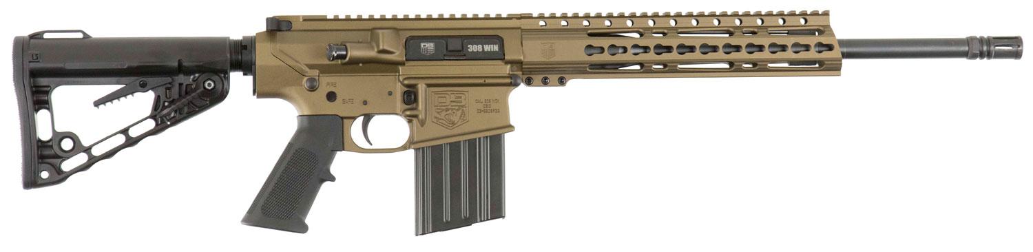 Diamondback DB10 Keymod 10" Semi-Auto Rifle DB10CKMBB, 308 Winchester, 16", Rogers Super-Stock Black Stock, Burnt Bronze Finish, 20 Rd