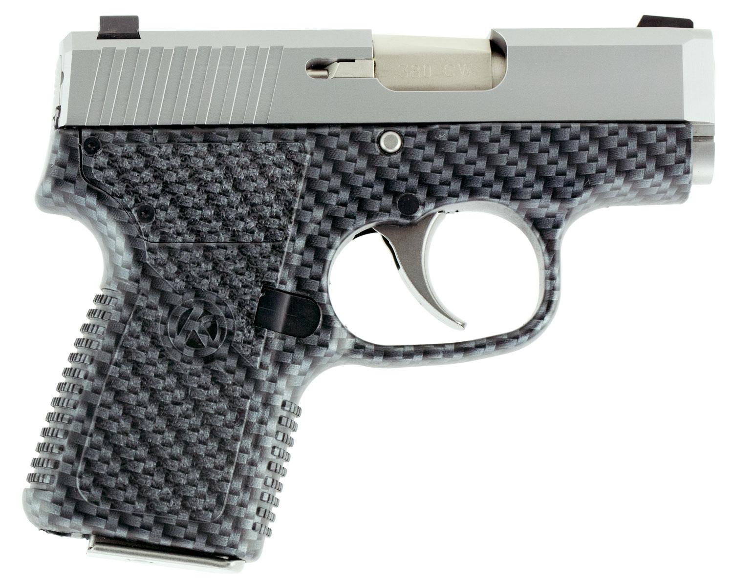 Kahr CW380 Pistol CW3833BCF, 380 ACP, 2.58", Black Grips, Black Carbon Fiber Finish, 6 Rds