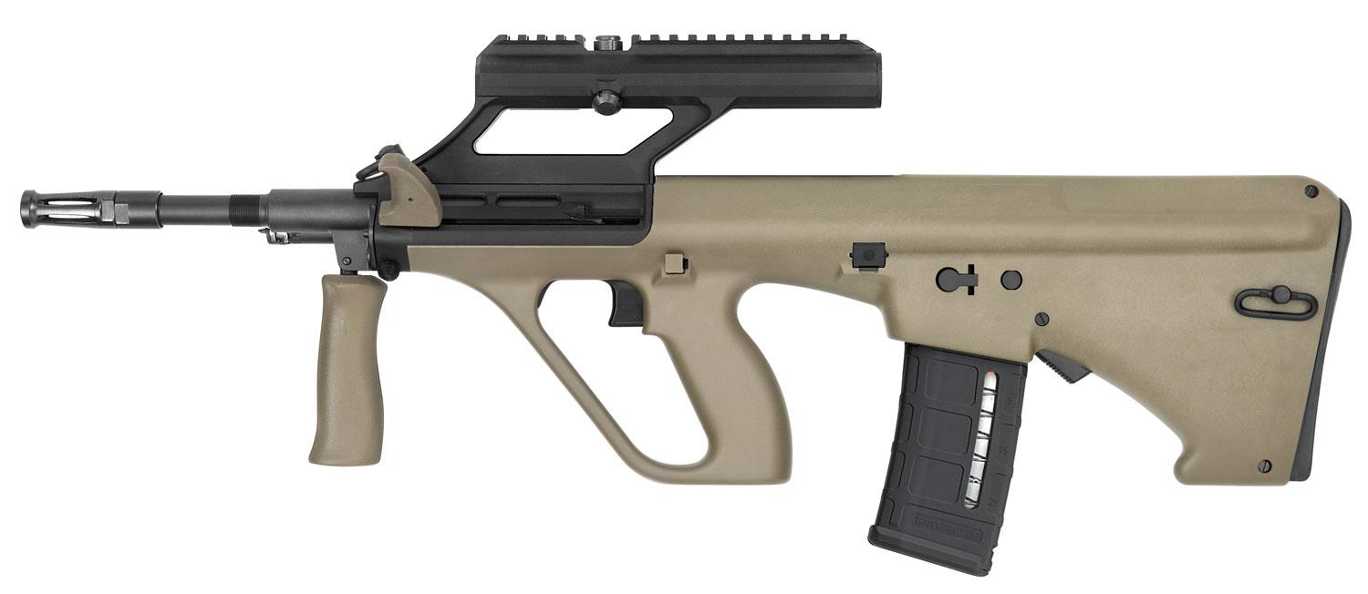 Steyr Arms AUG A3 M1 NATO Semi-Auto Rifle AUGMIMUDNATO, 223 Remington/5.56 NATO, 16", Tan Synthetic Stock, Black Finish, 30 Rd