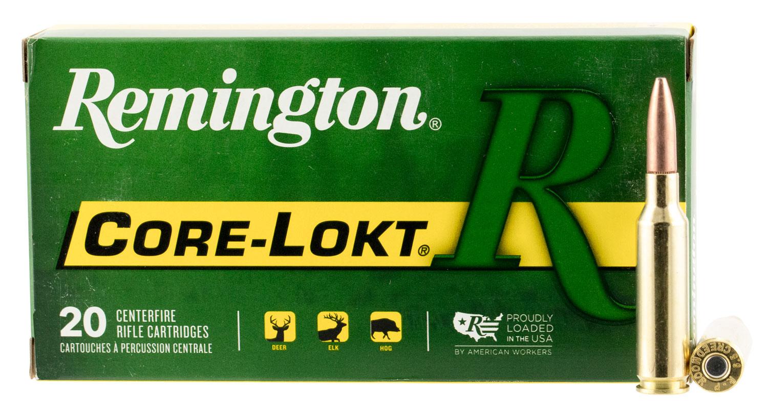 Remington Core-Lokt Rifle Ammunition R65CR1, 6.5 Creedmoor, Pointed Soft Point, 140 GR, 20 Rd/Bx