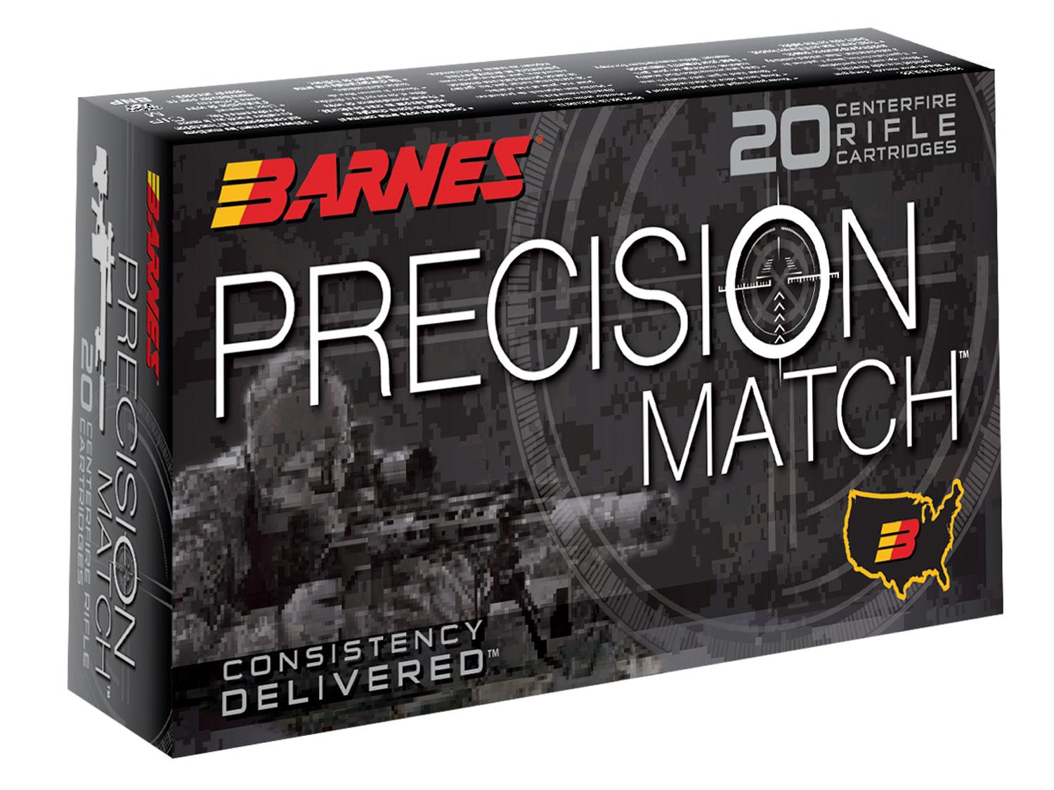 Barnes Precision Match Rifle Ammunition 30166, 6.5 Creedmoor, Open Tip Match Boat Tail, 140 GR, 20 Rd/Bx