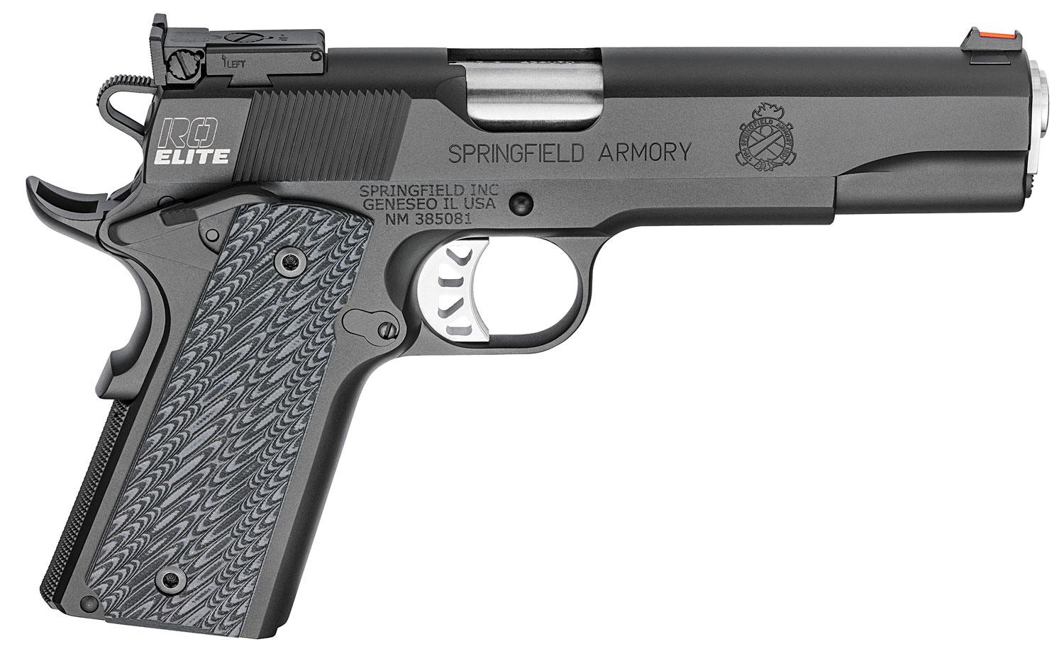 Springfield 1911 Range Officer Elite Target Pistol PI9128ER, 45 ACP, 5", Black G10 Grips, Black Finish, 7 Rds