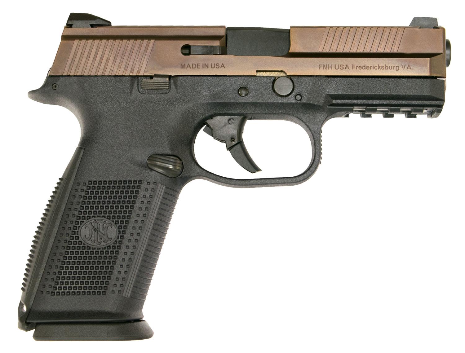FN Herstal FNS-9 Pistol 66100011, 9mm Luger, 4", Black Interchangeable Backstrap Grips, Black Finish, 17 Rd