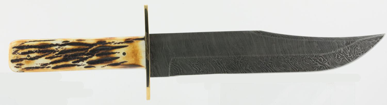 Remington Bear & Son India Standard Fixed Bowie Knife w/Plain Edge & Stag Handle (502D)