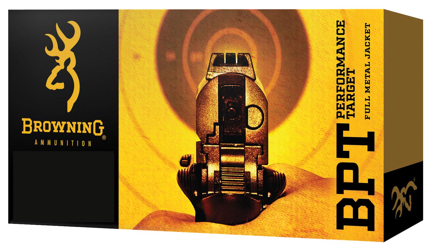 Browning BPT Target Pistol Ammunition B191800381, 38 Special, Full Metal Jacket, 130 GR, 50 Rd/Bx