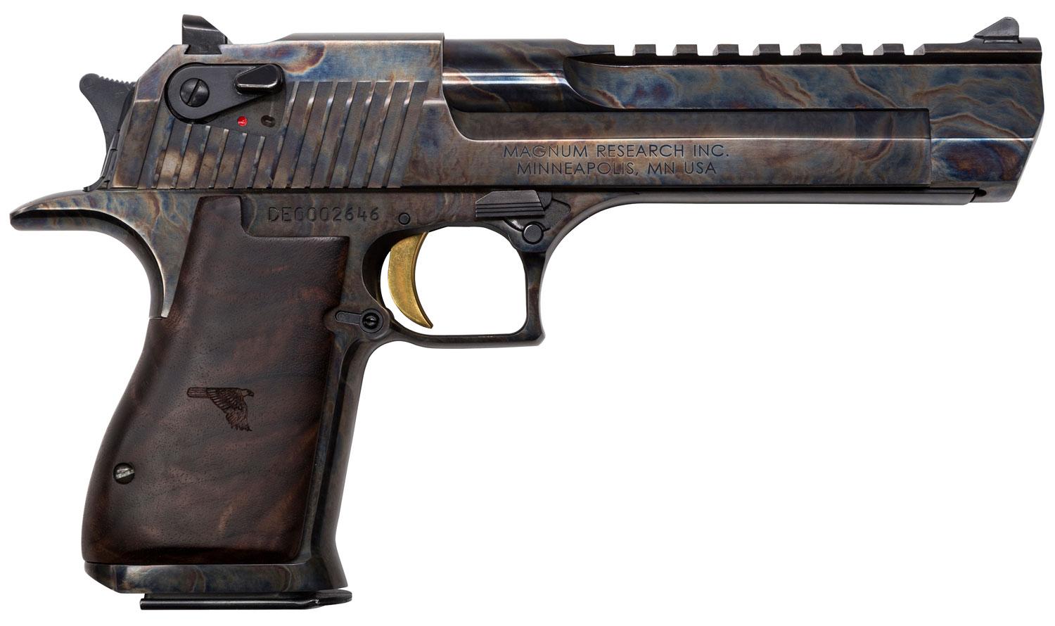 Magnum Research Desert Eagle Mark XIX Pistol DE44CH, 44 Remington Mag, 6", Walnut Grips, Case Hardened Finish, 8 Rd