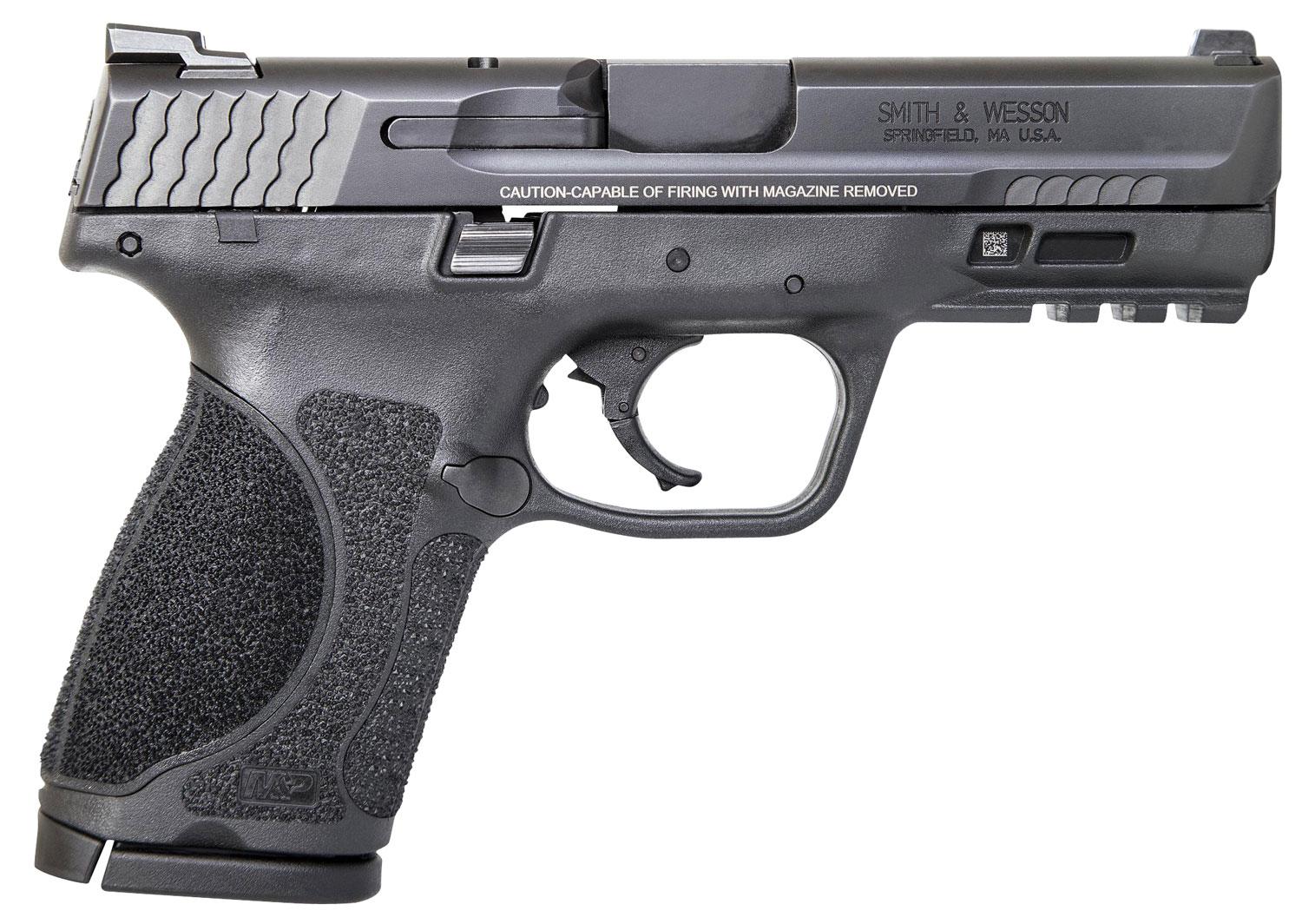 Smith & Wesson M&P M2.0 Pistol 11683, 9mm Luger, 4", Black Interchangeable Backstrap Grips, Black Finish, 15 Rd