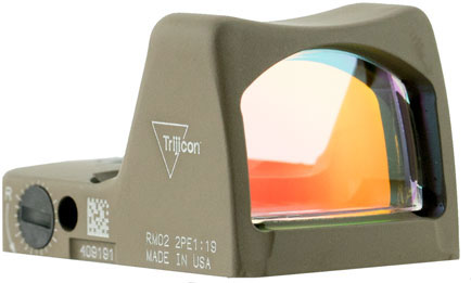 Trijicon RMR Type 2 Ruggedized Miniature Reflex Sight RM02-C-700645, 1x, LED, Red Dot, 6.5 MOA, FDE