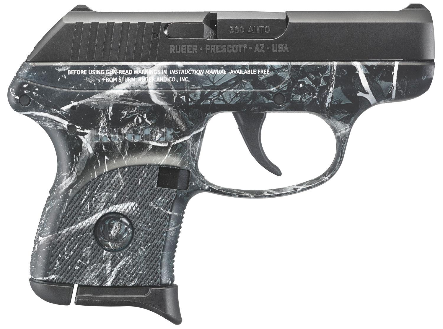 Ruger LCP Standard Pistol 3763, 380 Automatic Colt Pistol ACP, 2.75", Moon Shine Harvest Camo Polymer Grips, Moon Shine Harvest Camo Finish, 6 Rd