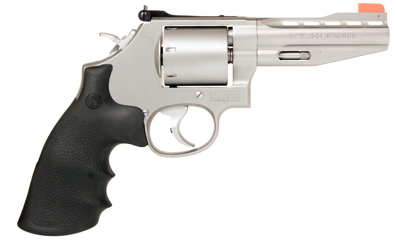Smith & Wesson 686 Performance Center Revolver 11759, 357 Mag, 4", Black Synthetic Grips, Stainless Steel Finish, 6 Rd