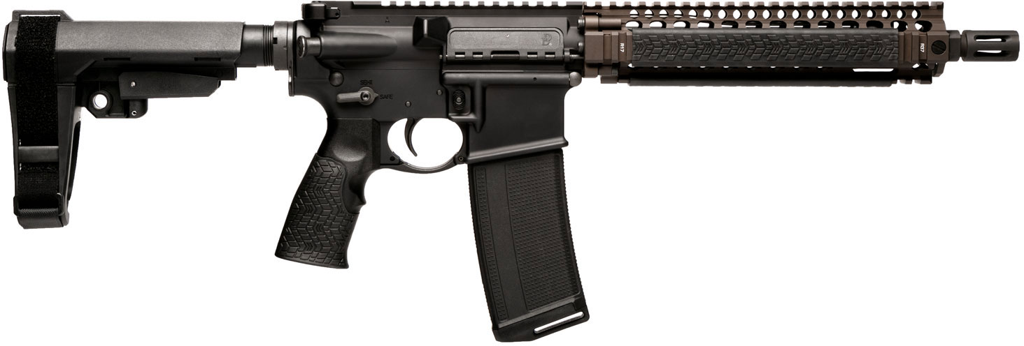 Daniel Defense MK18 Pistol 02-088-06030, 5.56mm NATO/223 Remington, 10.3 in, DD Pistol Grip, Flat Dark Earth Finish