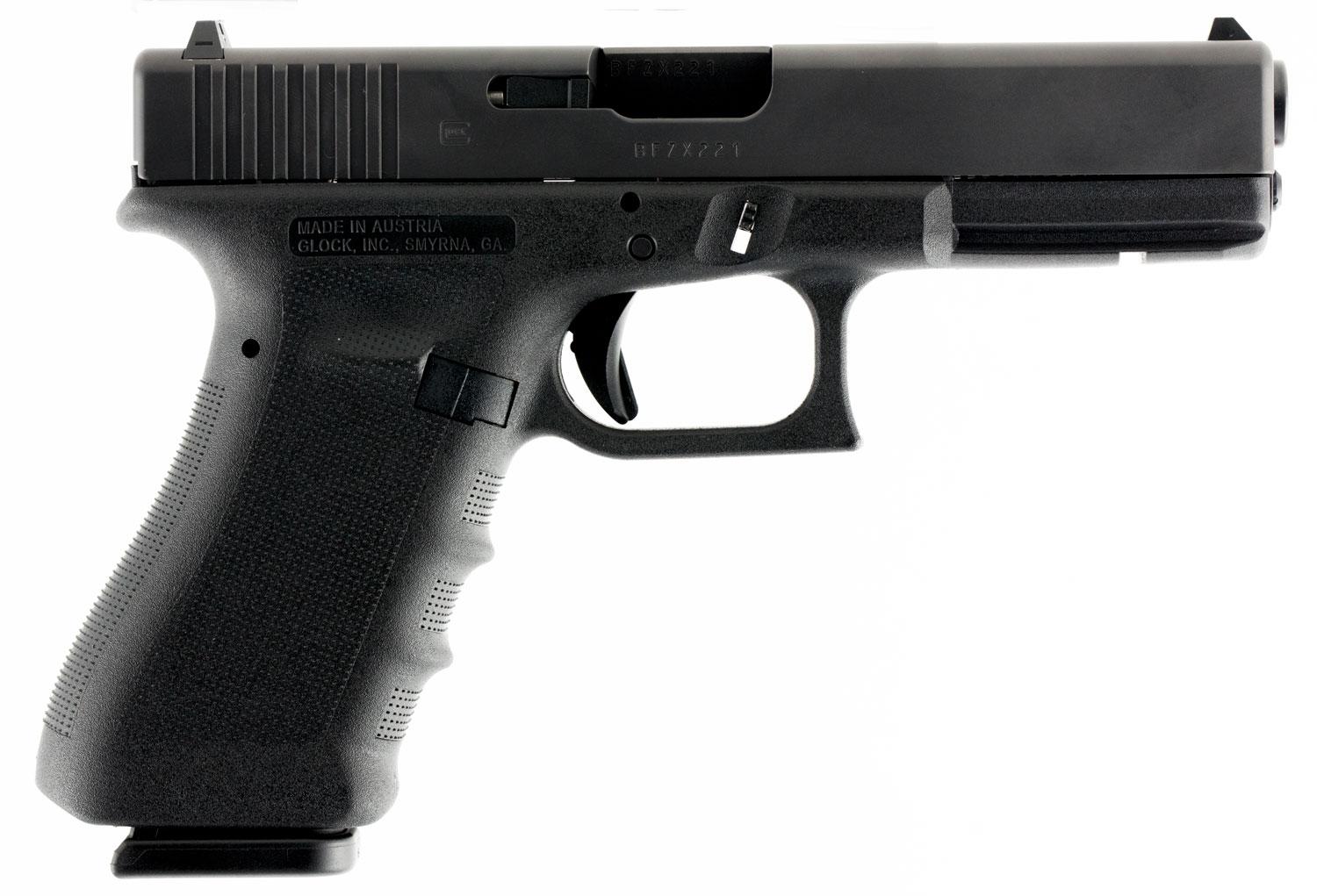 Glock G17 Gen3 RTF Pistol PT1750201, 9mm Luger, 4.48", Black Polymer Grip/Frame, Black Finish, 10 Rd