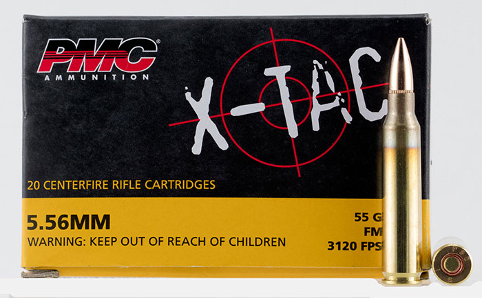 PMC X-Tac Rifle Ammunition 556X, 5.56MM NATO, Full Metal Jacket, 55 GR, 3120 fps, 20 Rd/bx