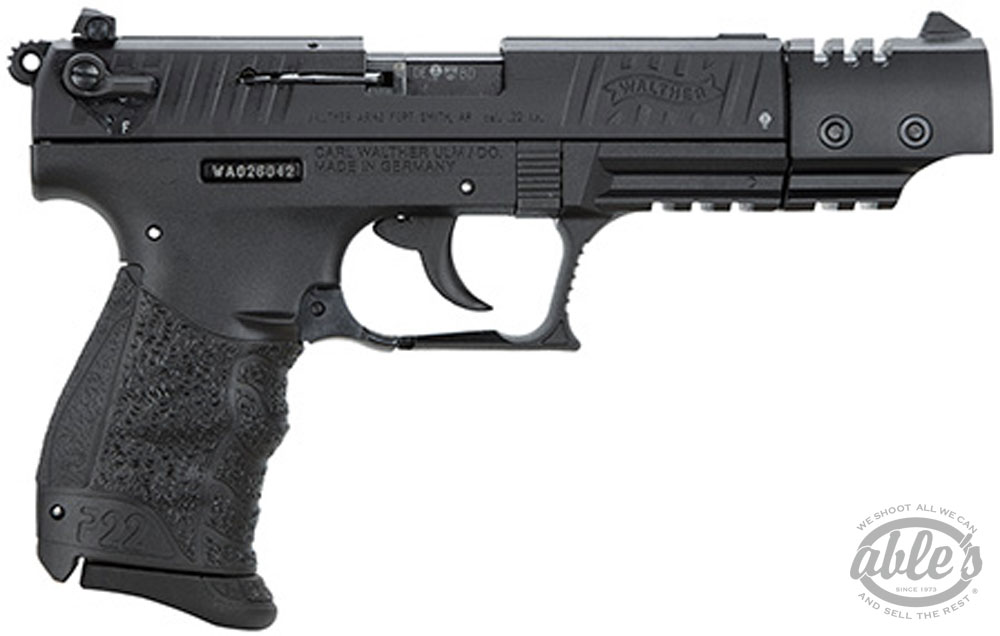 Walther P22 Tactical Pistol 5120334, 22 LR, 5 in, Black Polymer Grip, Black Finish, 10 Rd
