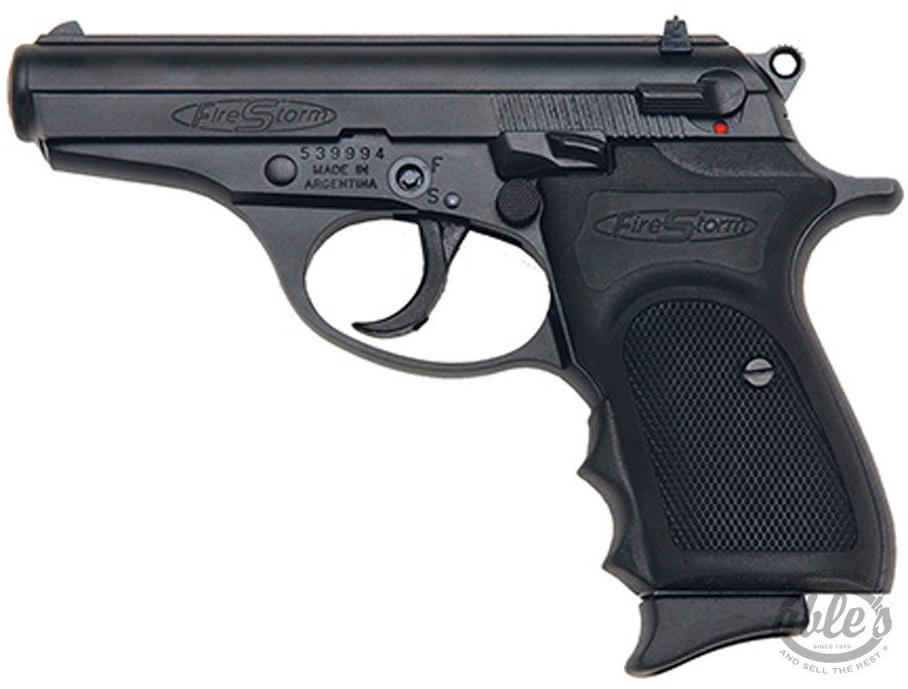 Bersa Firestorm Pistol FS380M, 380 ACP, 3.5 in, Black Rubber Grips, Black Finish, 7 Rd