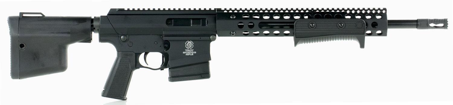 Troy PAR Pump Action Rifle SPARS3816BT, 308 Winchester, 16", Fixed Black Synthetic Stock, Black Finish, 10 Rd