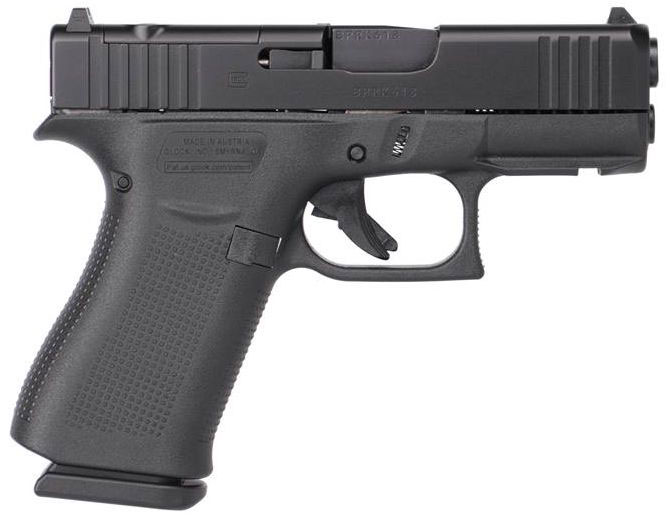 Glock 43X MOS Pistol PX4350201FRMOS, 9mm, 3.41", Textured Beavertail Grips, Black Finish, Optic Ready, 10 Rds