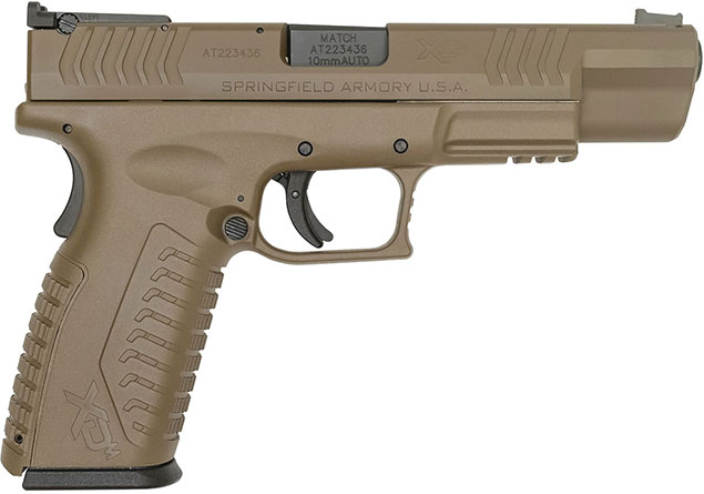 Springfield XDM Essential Package Semi-Auto Pistol XDM952510FHCE, 10mm, 5.25 in, Polymer Grip, FDE Finish, 15 Rd