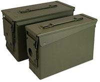 Focus on Tools 2 Piece Metal Ammo Cans, 30 Cal, 50 Cal, Nested, OD Green (10107)
