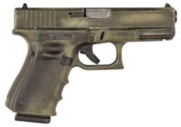 Glock G17 Gen 4 Pistol UG1750204, 9mm Luger, 4.48", OD Green Interchangeable Backstrap Grips, OD Green Battleworn Finish, 17 Rds