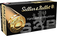 Sellier & Bellot Subsonic Pistol Ammuntion SB9SUBA, 9mm, Full Metal Jacket (FMJ), 140 GR, 1000 fps, 50 Rd/bx