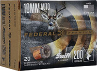 Federal Premium Hunting Pistol Ammunition P10SA, 10mm, Swift A-Frame (SWFR), 200 GR, 20 Rd/bx