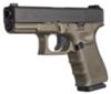 Glock G19 Pistol PI1957201, 9mm Luger, 4", OD Green Polymer Grip/Frame, OD Green Finish, 10 Rds