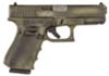 Glock G17 Gen 4 Pistol UG1750204, 9mm Luger, 4.48", OD Green Interchangeable Backstrap Grips, OD Green Battleworn Finish, 17 Rds