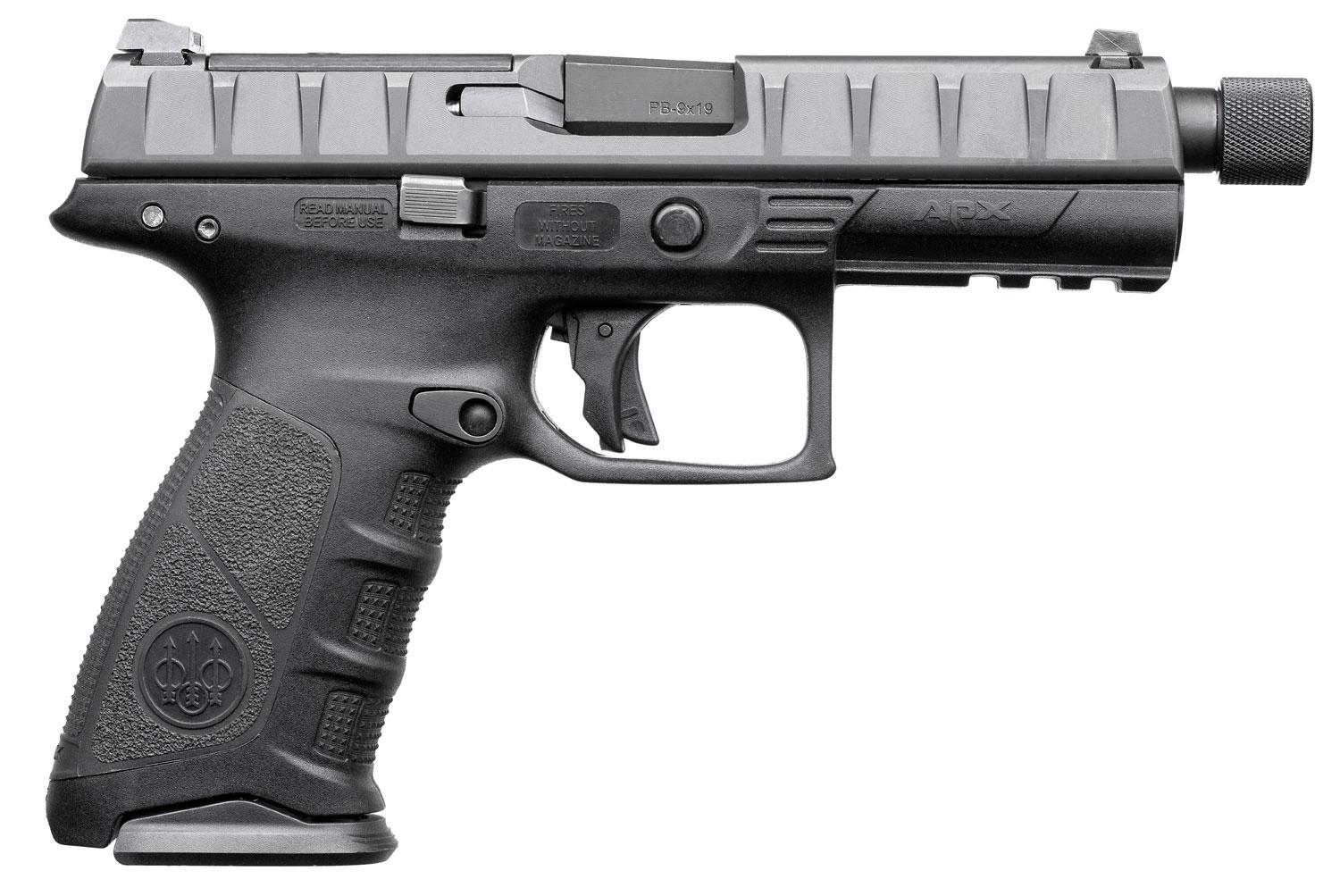 Beretta APX Combat Pistol JAXF920701, 9mm Luger, 4.9" Threaded, Black Grips, Black Finish, 10 Rds