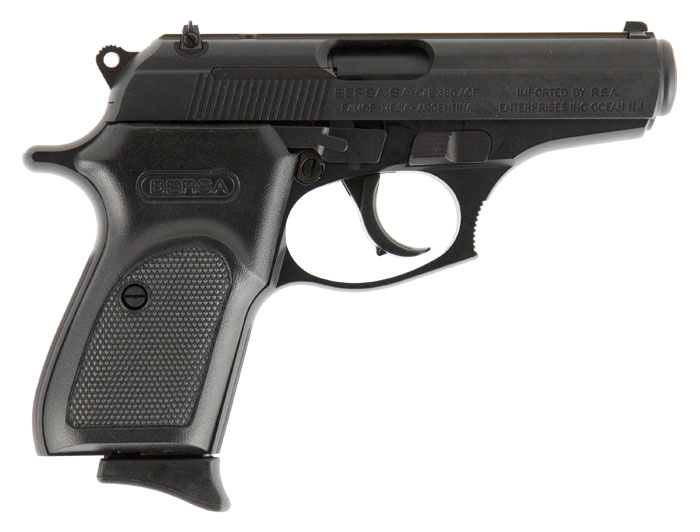 Bersa Thunder 380 Pistol T380M8VIR, 380 Automatic Colt Pistol ACP, 3.5", Black Polymer Grips, Black, 8 Rds