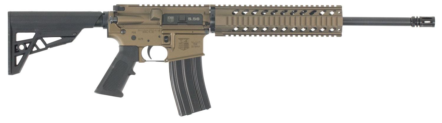 Diamondback DB15 Semi-Auto Rifle DB15CBB, 223 Remington/5.56 NATO, 16", 6-Position Black Stock, Burnt Bronze Finish, 30 Rds
