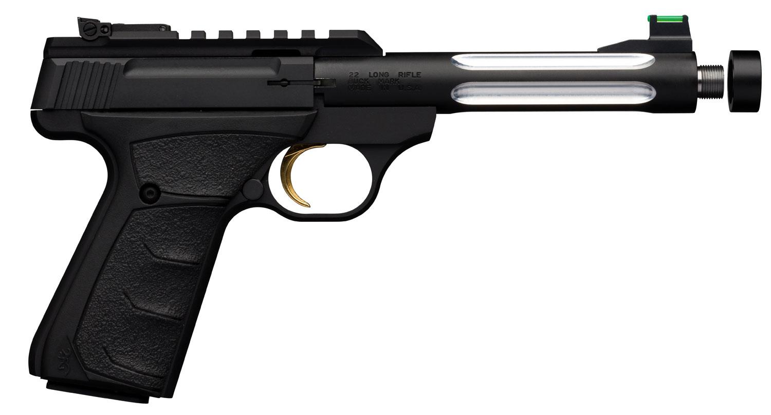 Browning Buck Mark Plus Lite UFX Pistol 051536490, 22 Long Rifle, 6", Black Ultragrip FX, Black Finish, 9 Rds