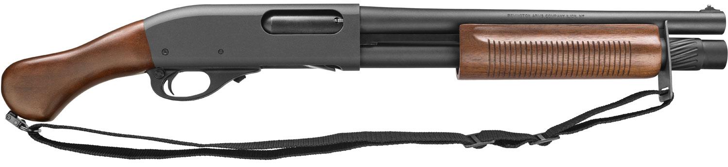 Remington 870 Tac-14 Pump Shotgun R81231, 12 Gauge, 14", Hardwood Pistol Grip Stock, Blued Finish