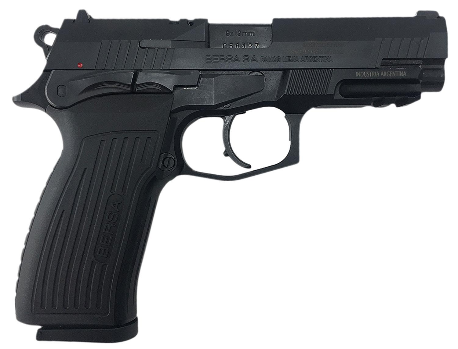 Bersa Thunder Pro Pistol TPR9M, 9mm Luger, 4.25", Black Polymer Grips, Black Finish, 17 Rds
