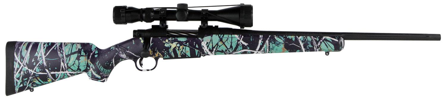 Mossberg Patriot Youth Super Bantam Bolt Action Rifle 28011, 243 Winchester, 20", Serenity Muddy Girl Synthetic Stock, Blued Finish, 4 Rds