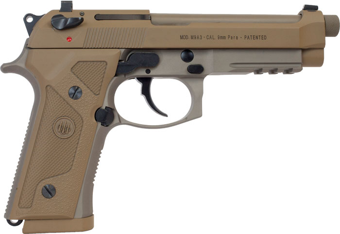 Beretta BP 9a Pistol J92M9A3GM, 9mm Luger, 3.54", FDE Polymer Grip, Black finish, 13 Rds