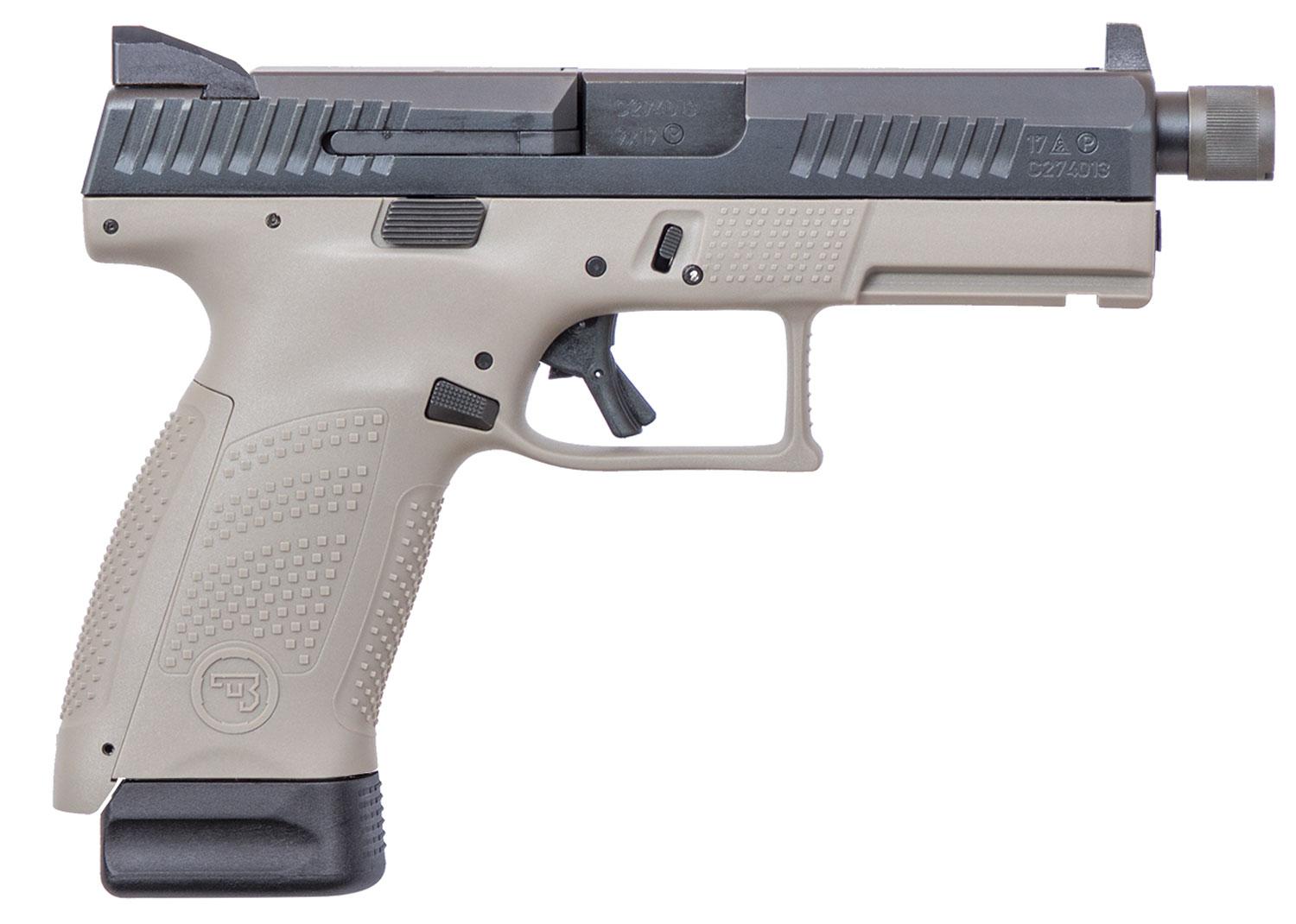 CZ P-10 Compact Pistol 91519, 9mm Luger, 4.61", Gray Grips, Gray Nitride Finish, 17 Rds
