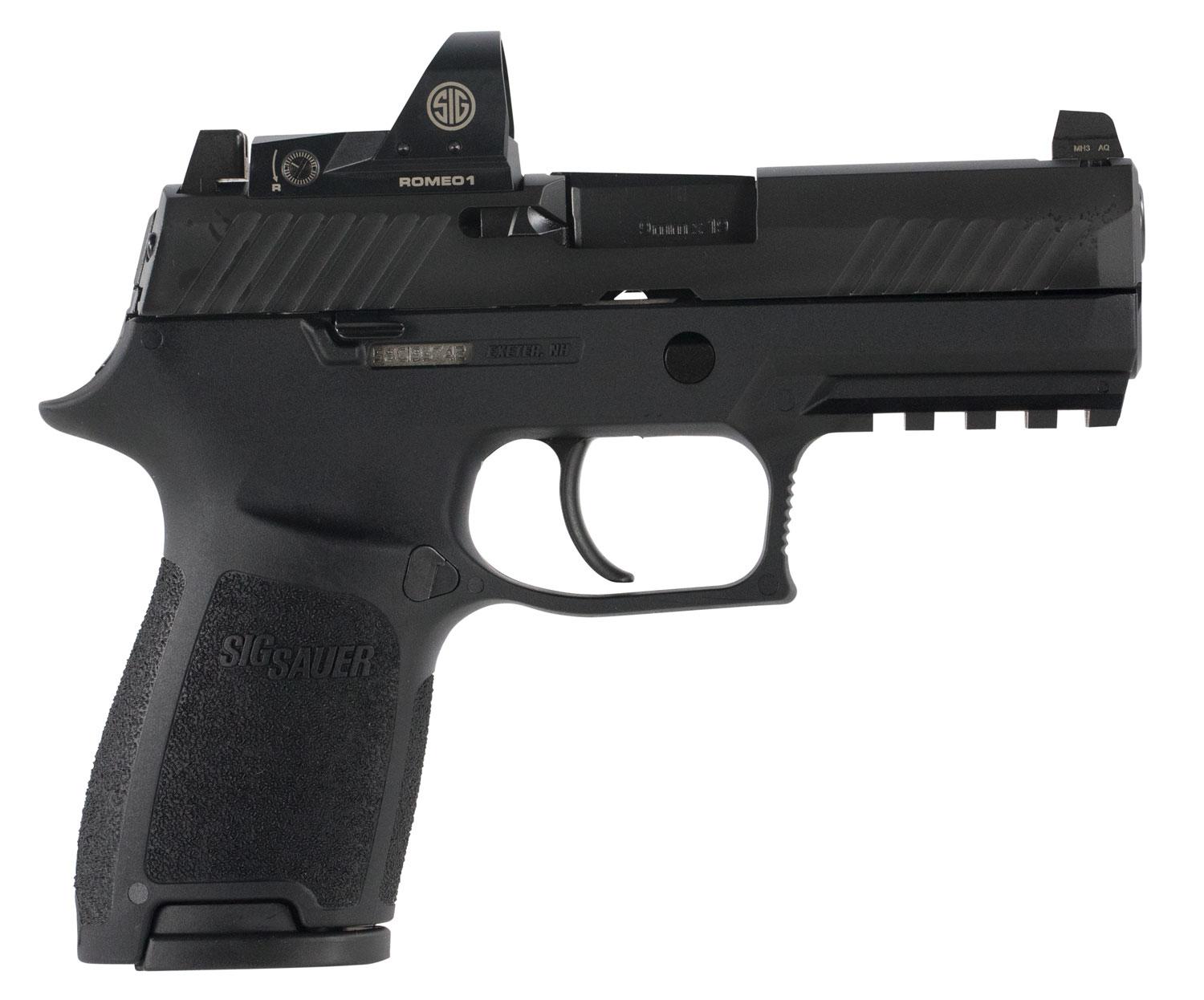 Sig P320 Compact RX Pistol 320C9BSSRX10, 9mm Luger, 3.9", Black Polymer Grips, Black Finish, 10 Rds