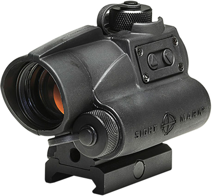 Sightmark Wolverine CSR Dot Sight SM26021, 1x, 23mm, Multi-Reticle Illuminated 4 Pattern Red/Green, Black
