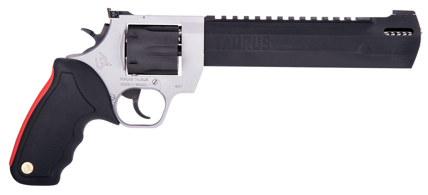 Taurus Raging Hunter Revolver 2440085RH, 44 Remington Mag, 8.375", Black Rubber Grips, Stainless Finish, 6 Rds