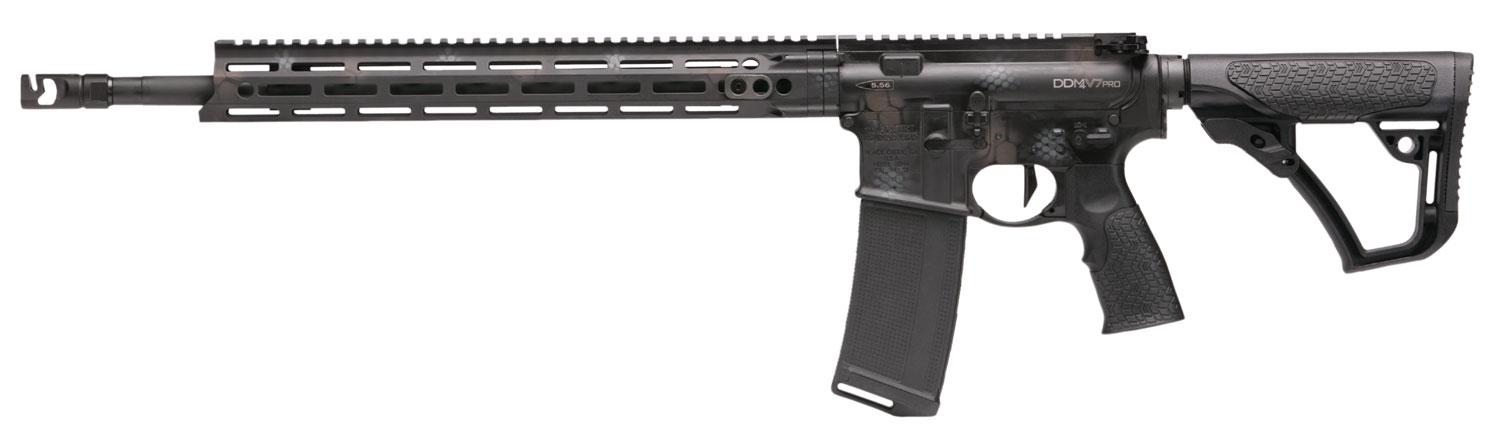 Daniel Defense DDM4 V7 Pro Rifle 0212802364047, 5.56 NATO, 18", 6-Position Black Stock, Rattlecan Cerakote Finish, 30 Rds