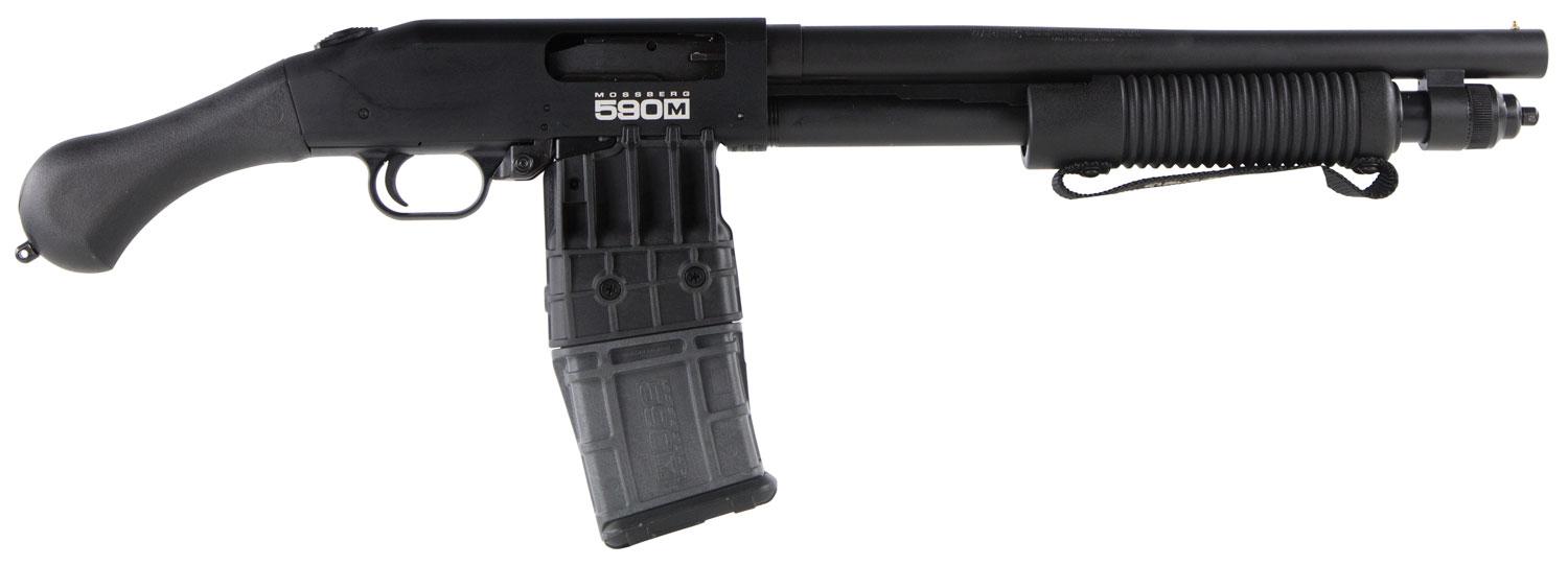 Mossberg 590M Shockwave Pump Mag-Fed Shotgun 50208, 12 Gauge, 15 inch, 2.75...