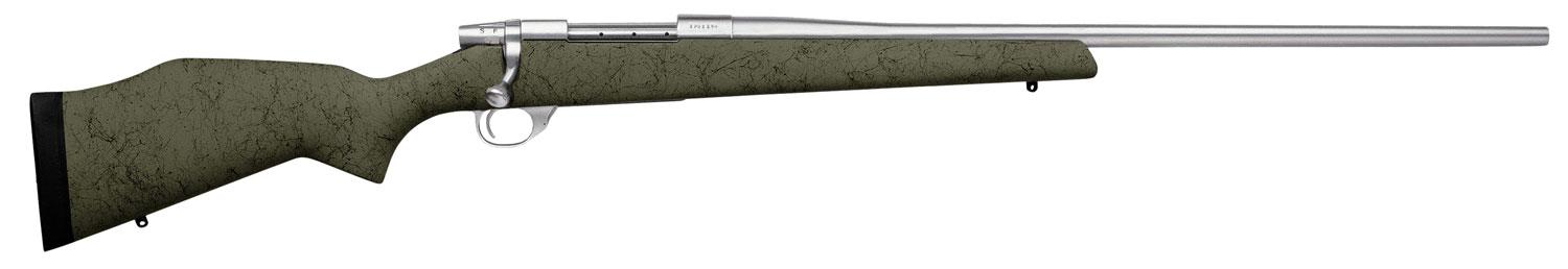 Weatherby Vanguard RC Rifle VA14300WR4O, 300 Weatherby Mag, 24", Green w/Black Web Stock, Stainless Steel Finish, 3 Rds