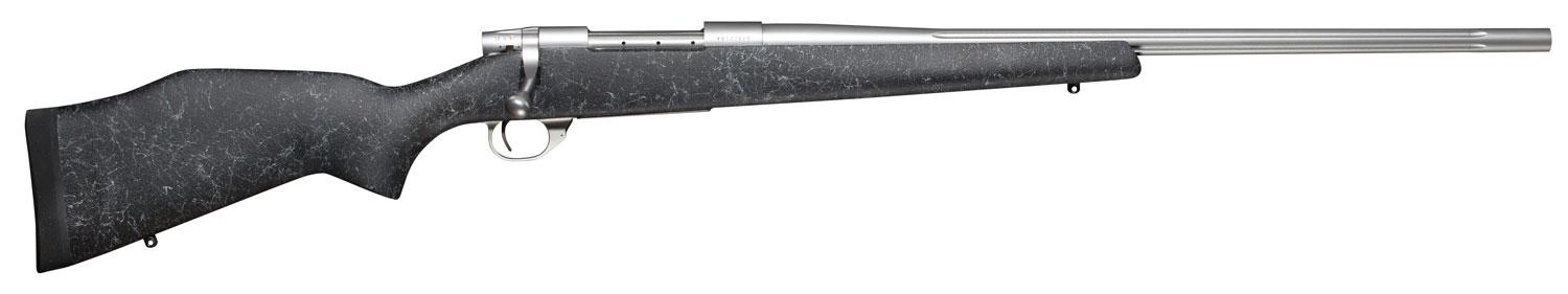 Weatherby Vanguard Accuguard Rifle VCC300WR6O, 300 Weatherby Mag, 26", Black w/Gray Web Stock, Stainless Steel Finish, 3 Rds