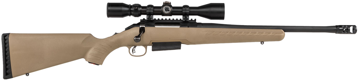 Ruger American Bolt Action Rifle 16961, 450 Bushmaster, 16.12", Flat Dark Earth Stock, Matte Black Finish, 3 Rds